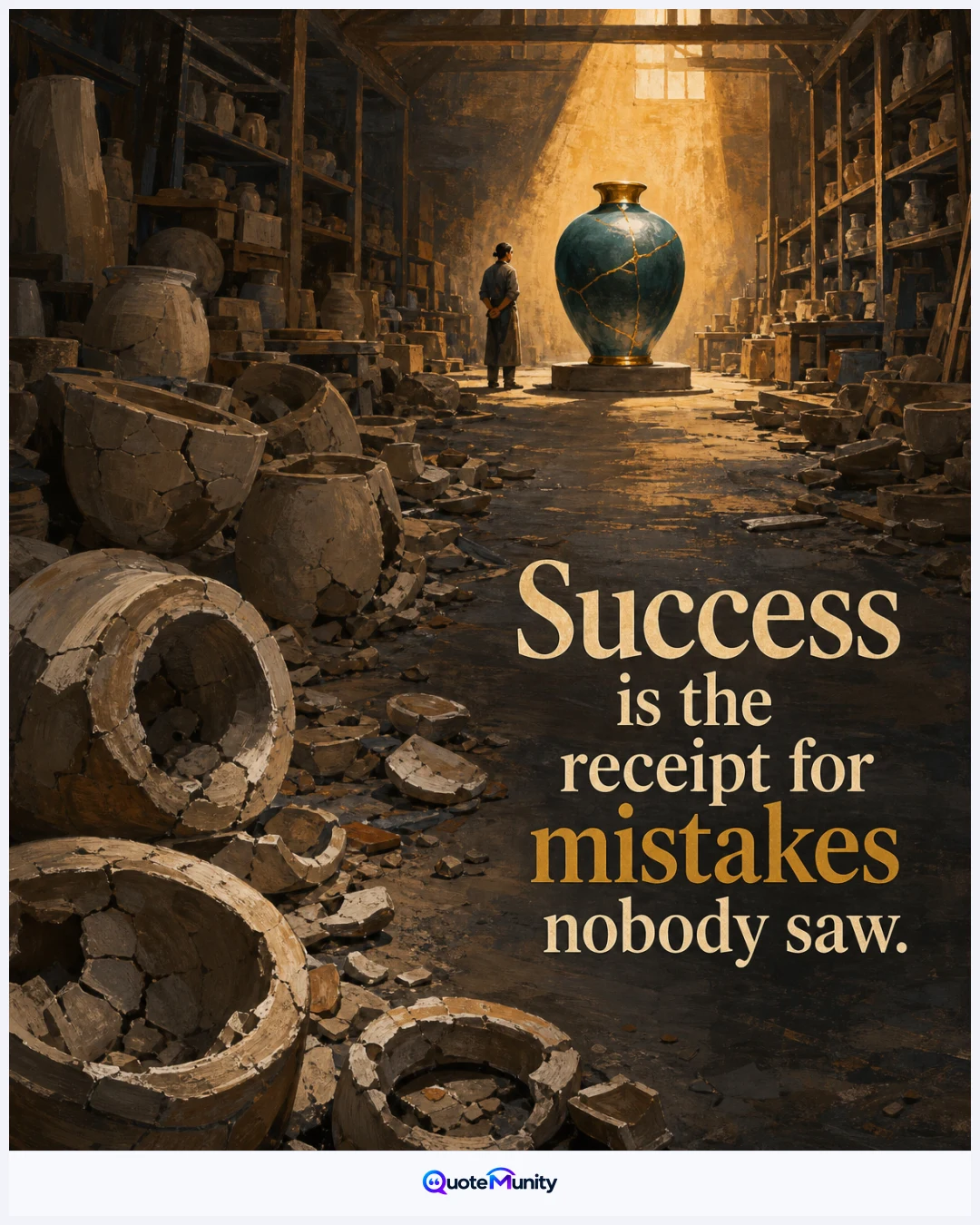 Achievement is visible proof of a long, private process of failed attempts, revision, and persistence.