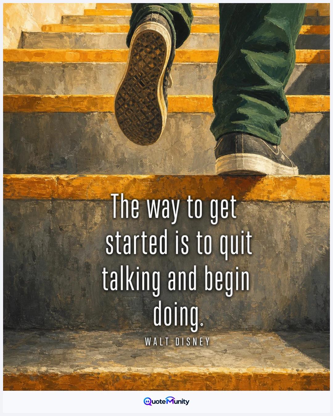 Real progress begins when discussion ends and action starts.